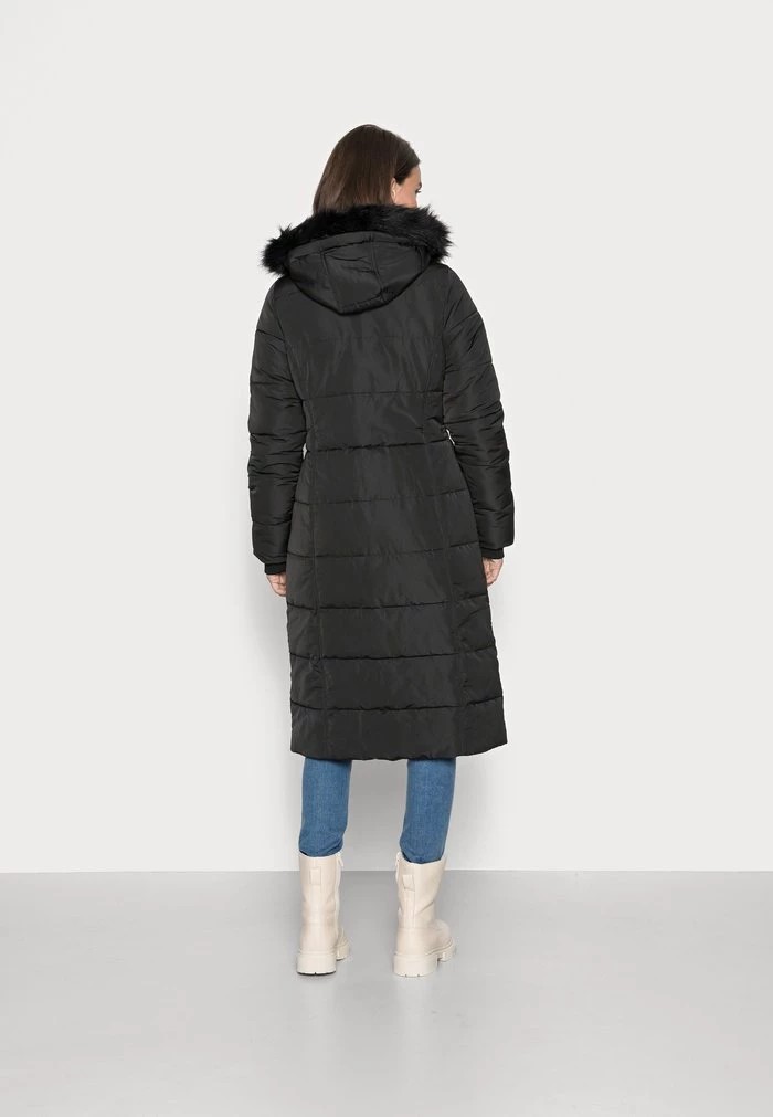 Manteau ANNA FIELD Anna Field Long Puffer With Hood Noir Femme | ETI-8935424